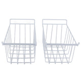 2pcs Refrigerator Freezer Baskets Large Household Wire Storage Basket Bins Organizer with Handles for Pantry 39x20x20cm / 15.4x7.9x7.9in