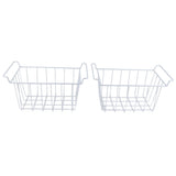 2pcs Refrigerator Freezer Baskets Large Household Wire Storage Basket Bins Organizer with Handles for Pantry 39x20x20cm / 15.4x7.9x7.9in