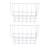 2pcs Refrigerator Freezer Baskets Large Household Wire Storage Basket Bins Organizer with Handles for Pantry 39x20x20cm / 15.4x7.9x7.9in