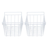 2pcs Refrigerator Freezer Baskets Large Household Wire Storage Basket Bins Organizer with Handles for Pantry 47.5x24.5x20cm / 18.7x9.6x7.9in