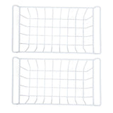 2pcs Refrigerator Freezer Baskets Large Household Wire Storage Basket Bins Organizer with Handles for Pantry 48.5x24.5x20cm / 19.1x9.6x7.9in