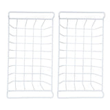 2pcs Refrigerator Freezer Baskets Large Household Wire Storage Basket Bins Organizer with Handles for Pantry 49.5x24.5x20cm / 19.5x9.6x7.9in