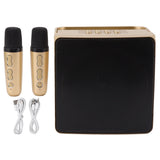 Karaoke Machine with Dual Microphone 10W Portable Bluetooth Speaker for Kids Birthday Home Party Gold In Australia - Darrahopens
