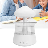 Rain Cloud Humidifier 7 Changing Color Light Rain Drop Humidifier Diffuser with Remote Control for Relax Sleeping White