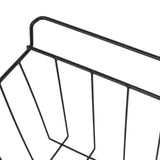 2 Pcs Freezer Wire Storage Basket PE Coated Hanging Rack Organizer Bin Black for Refrigerator Shelves L 49.5cm X W 24.5cm X H 20cm