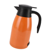 Car Kettle 180W 1400ml Hot Water Boiler Orange Stainless Steel Leakage Proof 24V Kettle Boiler for Road Trip Travel Work