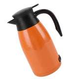 Car Kettle 180W 1400ml Hot Water Boiler Orange Stainless Steel Leakage Proof 24V Kettle Boiler for Road Trip Travel Work