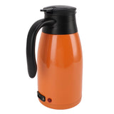Car Kettle 180W 1400ml Hot Water Boiler Orange Stainless Steel Leakage Proof 24V Kettle Boiler for Road Trip Travel Work