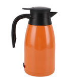 Car Kettle 180W 1400ml Hot Water Boiler Orange Stainless Steel Leakage Proof 24V Kettle Boiler for Road Trip Travel Work