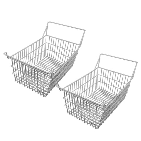 2pcs Freezer Baskets for Chest Freezer Household Wire Storage Basket Bins Organizer with High Low Handles for Kitchen Pantry Cabinet 50x24cm / 19.7x9.4in In Australia - Darrahopens
