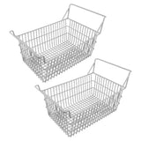 2pcs Freezer Baskets for Chest Freezer Household Wire Storage Basket Bins Organizer with High Low Handles for Kitchen Pantry Cabinet 50x24cm / 19.7x9.4in In Australia - Darrahopens