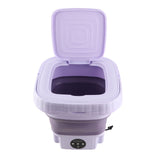 Portable Washing Machine 11L ABS PP Automatic Mini Foldable Bucket Washer with Drainage Pipe for RV Travel Apartment