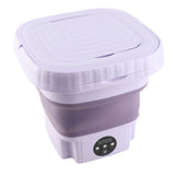 Portable Washing Machine 11L ABS PP Automatic Mini Foldable Bucket Washer with Drainage Pipe for RV Travel Apartment