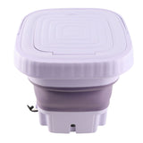Portable Washing Machine 11L ABS PP Automatic Mini Foldable Bucket Washer with Drainage Pipe for RV Travel Apartment