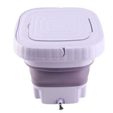 Portable Washing Machine 11L ABS PP Automatic Mini Foldable Bucket Washer with Drainage Pipe for RV Travel Apartment