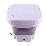 Portable Washing Machine 11L ABS PP Automatic Mini Foldable Bucket Washer with Drainage Pipe for RV Travel Apartment