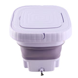 Portable Washing Machine 11L ABS PP Automatic Mini Foldable Bucket Washer with Drainage Pipe for RV Travel Apartment