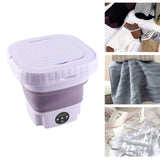 Portable Washing Machine 11L ABS PP Automatic Mini Foldable Bucket Washer with Drainage Pipe for RV Travel Apartment