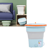 16L Folding Washing Machine Mini Portable Collapsible Underwear Bucket Washer for Household Dormitory Travel