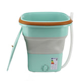 16L Portable Washing Machine with Soft Spin Function Drain Pipe 65W Fully Automatic Portable Washer for Underwear Baby Clothes