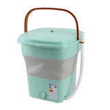 16L Portable Washing Machine with Soft Spin Function Drain Pipe 65W Fully Automatic Portable Washer for Underwear Baby Clothes