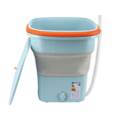 16L Portable Washing Machine with Soft Spin Function Drain Pipe 65W Fully Automatic Portable Washer for Underwear Baby Clothes