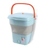 16L Portable Washing Machine with Soft Spin Function Drain Pipe 65W Fully Automatic Portable Washer for Underwear Baby Clothes