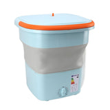 16L Portable Washing Machine with Soft Spin Function Drain Pipe 65W Fully Automatic Portable Washer for Underwear Baby Clothes