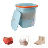 16L Portable Washing Machine with Soft Spin Function Drain Pipe 65W Fully Automatic Portable Washer for Underwear Baby Clothes