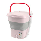 16L Portable Washing Machine with Soft Spin Function Drain Pipe 65W Fully Automatic Portable Washer for Underwear Baby Clothes