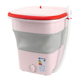 16L Portable Washing Machine with Soft Spin Function Drain Pipe 65W Fully Automatic Portable Washer for Underwear Baby Clothes