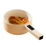 Electric Hot Pot Multifunction Adjustable Temperature Ceramic Coating Electric Stir Fry Cooker for Home