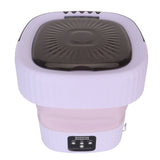 10L Foldable Washing Machine Mini Underwear Laundry Machine Small Portable Washing Machine for Dormitory Hotel Travel Violet EU Plug