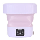 10L Foldable Washing Machine Mini Underwear Laundry Machine Small Portable Washing Machine for Dormitory Hotel Travel Violet EU Plug