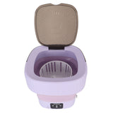 10L Foldable Washing Machine Mini Underwear Laundry Machine Small Portable Washing Machine for Dormitory Hotel Travel Violet EU Plug