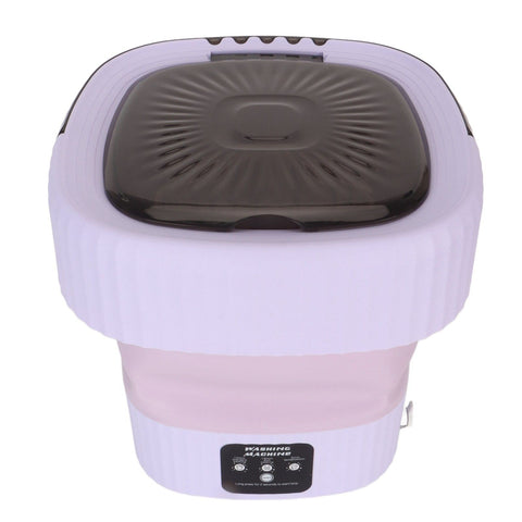 10L Foldable Washing Machine Mini Underwear Laundry Machine Small Portable Washing Machine for Dormitory Hotel Travel Violet US Plug In Australia - Darrahopens