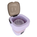 10L Foldable Washing Machine Mini Underwear Laundry Machine Small Portable Washing Machine for Dormitory Hotel Travel Violet US Plug