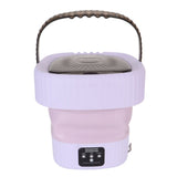 10L Foldable Washing Machine Mini Underwear Laundry Machine Small Portable Washing Machine for Dormitory Hotel Travel Violet US Plug