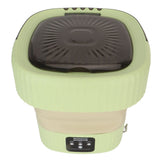 10L Foldable Washing Machine Mini Underwear Laundry Machine Small Portable Washing Machine for Dormitory Hotel Travel Green UK Plug