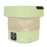 10L Foldable Washing Machine Mini Underwear Laundry Machine Small Portable Washing Machine for Dormitory Hotel Travel Green UK Plug