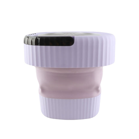 Foldable Washing Machine 10L Portable Strong Stain Removal Drainage Hole Design Three Timing Modes Mini Washer for Baby Clothes Underwear Socks Purple US Plug 100‑240V In Australia - Darrahopens