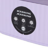 Foldable Washing Machine 10L Portable Strong Stain Removal Drainage Hole Design Three Timing Modes Mini Washer for Baby Clothes Underwear Socks Purple UK Plug 100‑240V In Australia - Darrahopens