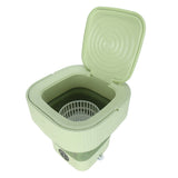 Foldable Washing Machine 10L Portable Strong Stain Removal Drainage Hole Design Three Timing Modes Mini Washer for Baby Clothes Underwear Socks Green US Plug 100‑240V