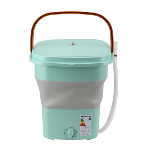 Folding Washing Machine 11.5L Large Capacity Automatic Collapsible Portable Mini Washer for Underwear Baby Clothes and Other Small Clothes Green EU Plug 220V In Australia - Darrahopens