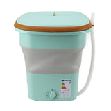 Portable Washing Machine Multifunction Full Automatic High Efficiency Foldable Washing Machine for Home Travel Apartment Dormitory Hotel 11.5L Green AU Plug 220V