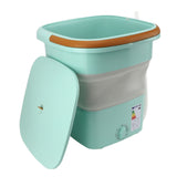 Portable Washing Machine Multifunction Full Automatic High Efficiency Foldable Washing Machine for Home Travel Apartment Dormitory Hotel 11.5L Green AU Plug 220V