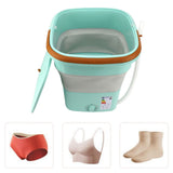 Portable Washing Machine Multifunction Full Automatic High Efficiency Foldable Washing Machine for Home Travel Apartment Dormitory Hotel 11.5L Green AU Plug 220V