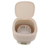 Portable Washing Machine 9L 10W Foldable Bucket Washer Low Noise Mini Washer 100‑240V for Underwear RVs Apartment Dorm Camping EU Plug Cream White