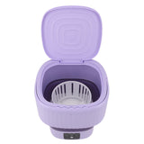 Portable Washing Machine 9L 10W Foldable Bucket Washer Low Noise Mini Washer 100‑240V for Underwear RVs Apartment Dorm Camping EU Plug Purple