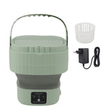 Portable Washing Machine 9L 10W Foldable Bucket Washer Low Noise Mini Washer 100‑240V for Underwear RVs Apartment Dorm Camping EU Plug Green In Australia - Darrahopens